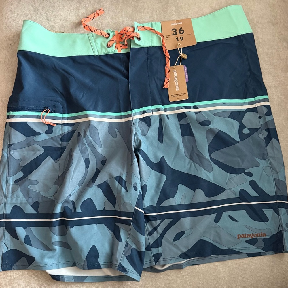 Patagonia Tarkamo Stripe: Stone Blue 86612 Size Waist 36 NEW